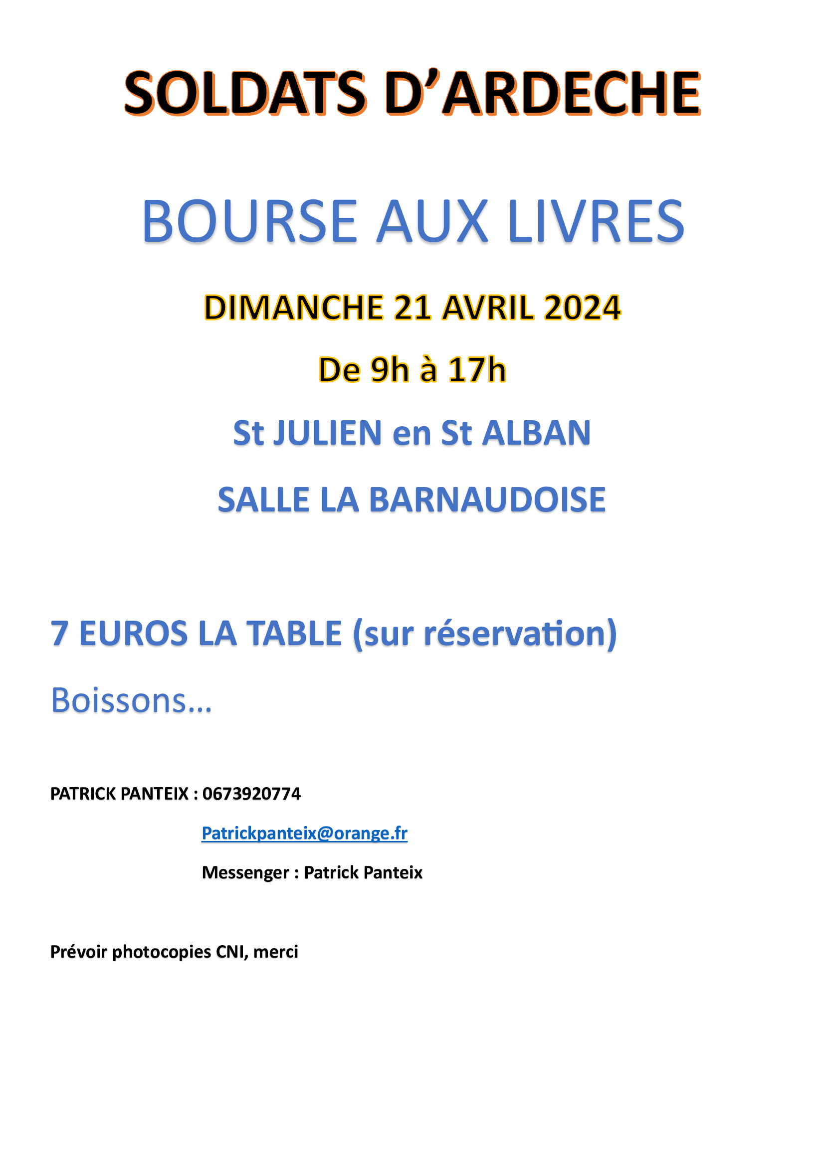 Bourse aux livres 07000 SaintJulienenSaintAlban Calendrier des